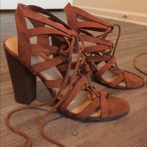 Just Fab Lace Up Heels